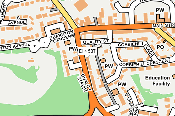 EH4 5BT map - OS OpenMap – Local (Ordnance Survey)