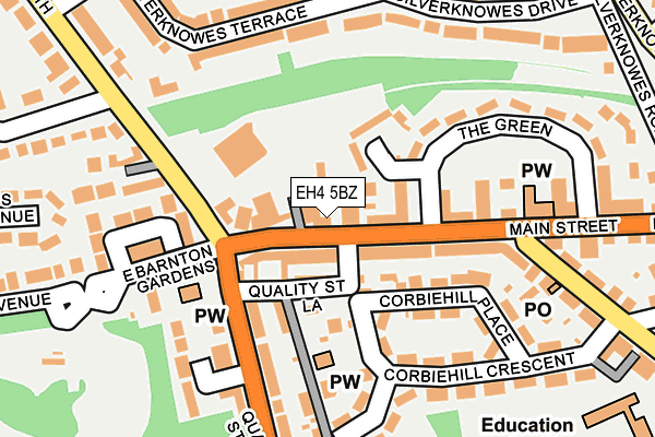EH4 5BZ map - OS OpenMap – Local (Ordnance Survey)