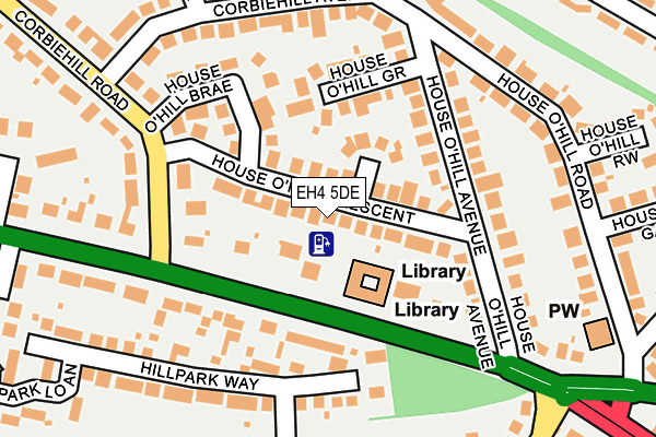 EH4 5DE map - OS OpenMap – Local (Ordnance Survey)