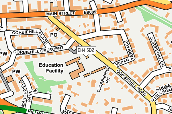 EH4 5DZ map - OS OpenMap – Local (Ordnance Survey)