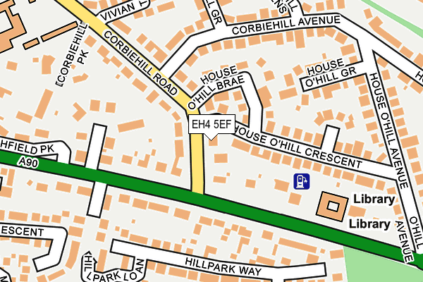 EH4 5EF map - OS OpenMap – Local (Ordnance Survey)