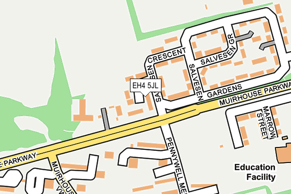 EH4 5JL map - OS OpenMap – Local (Ordnance Survey)