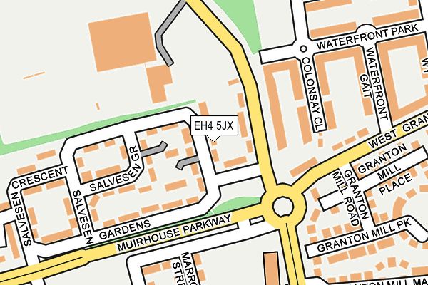EH4 5JX map - OS OpenMap – Local (Ordnance Survey)