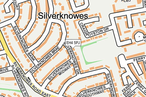 EH4 5PJ map - OS OpenMap – Local (Ordnance Survey)