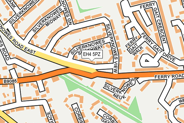 EH4 5PZ map - OS OpenMap – Local (Ordnance Survey)
