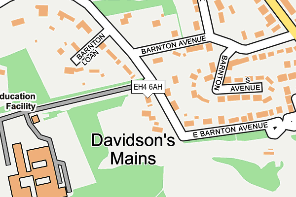 EH4 6AH map - OS OpenMap – Local (Ordnance Survey)