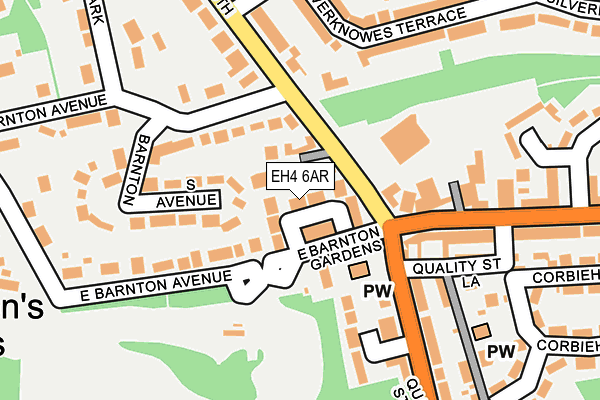EH4 6AR map - OS OpenMap – Local (Ordnance Survey)