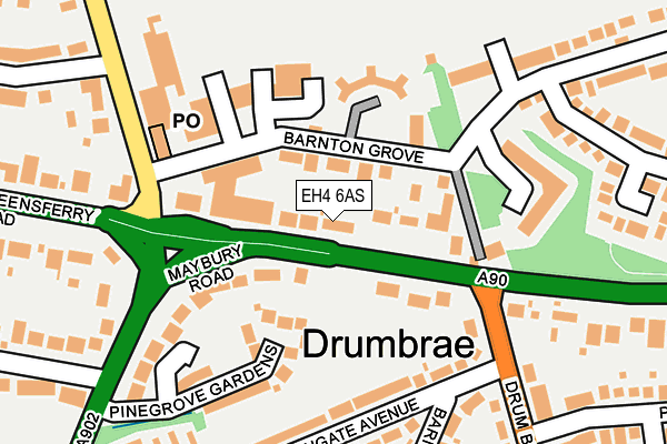 EH4 6AS map - OS OpenMap – Local (Ordnance Survey)