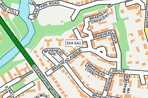 EH4 6AU map - OS OpenMap – Local (Ordnance Survey)