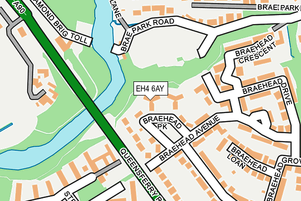 EH4 6AY map - OS OpenMap – Local (Ordnance Survey)
