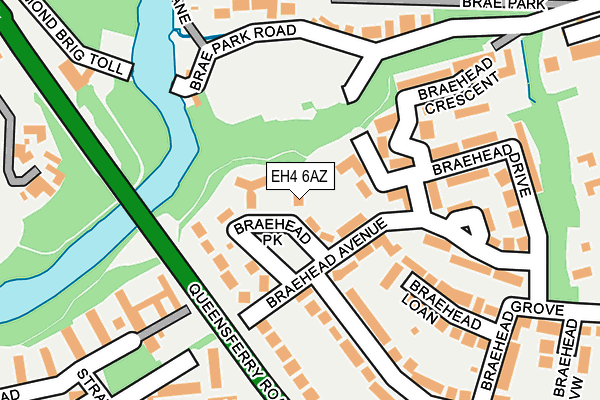 EH4 6AZ map - OS OpenMap – Local (Ordnance Survey)
