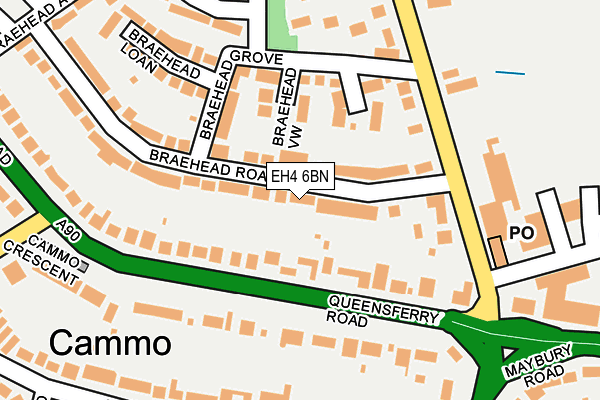 EH4 6BN map - OS OpenMap – Local (Ordnance Survey)