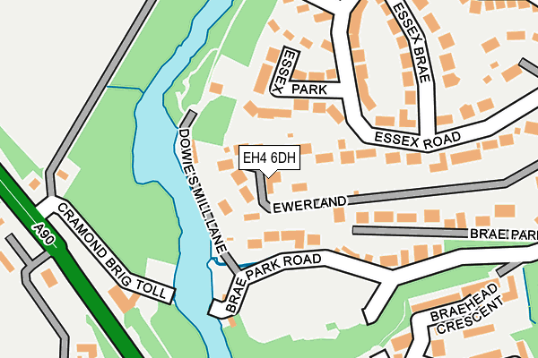 EH4 6DH map - OS OpenMap – Local (Ordnance Survey)