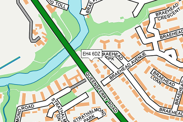 EH4 6DZ map - OS OpenMap – Local (Ordnance Survey)