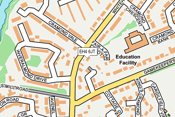 EH4 6JT map - OS OpenMap – Local (Ordnance Survey)