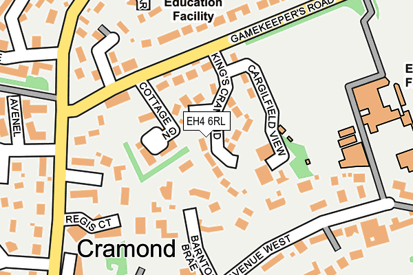 EH4 6RL map - OS OpenMap – Local (Ordnance Survey)