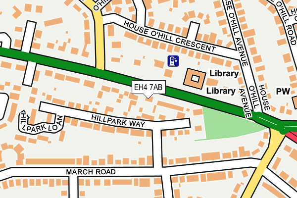 EH4 7AB map - OS OpenMap – Local (Ordnance Survey)