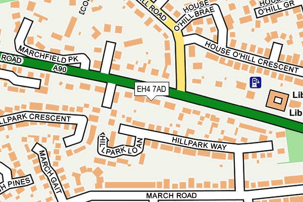 EH4 7AD map - OS OpenMap – Local (Ordnance Survey)