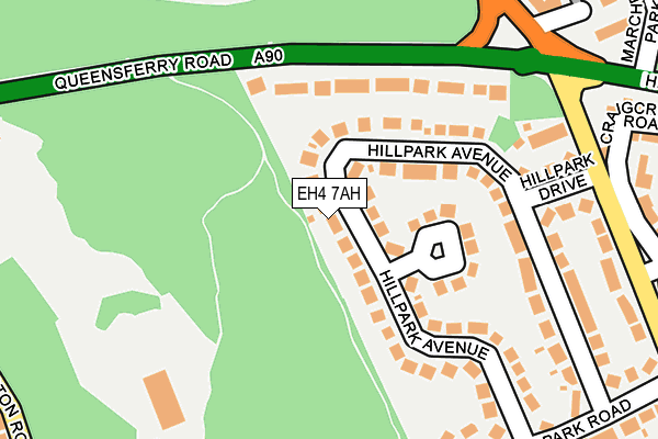 EH4 7AH map - OS OpenMap – Local (Ordnance Survey)