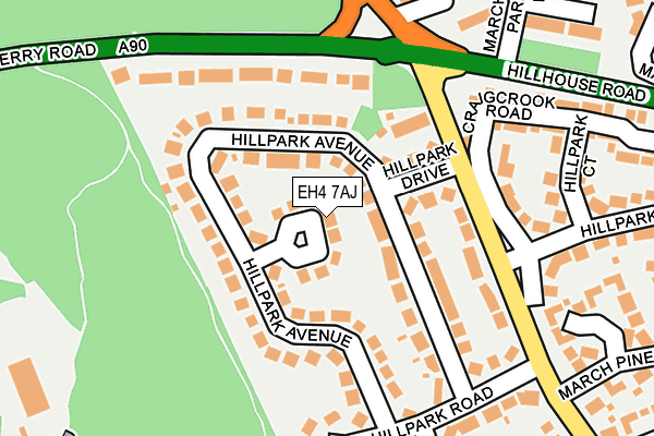 EH4 7AJ map - OS OpenMap – Local (Ordnance Survey)