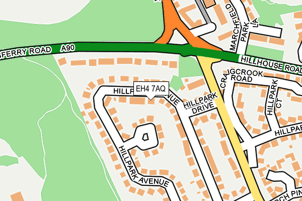 EH4 7AQ map - OS OpenMap – Local (Ordnance Survey)