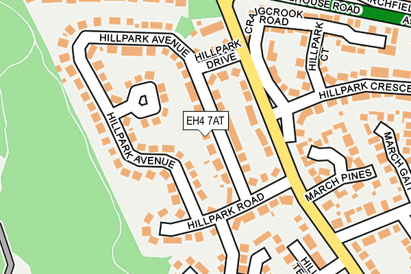 EH4 7AT map - OS OpenMap – Local (Ordnance Survey)