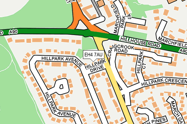 EH4 7AU map - OS OpenMap – Local (Ordnance Survey)