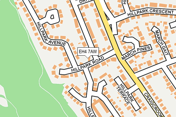 EH4 7AW map - OS OpenMap – Local (Ordnance Survey)