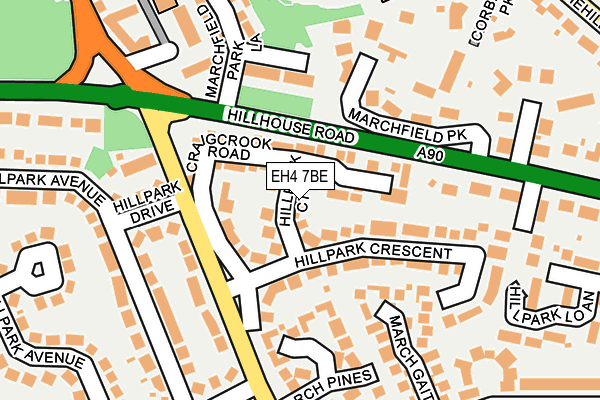 EH4 7BE map - OS OpenMap – Local (Ordnance Survey)