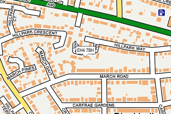 EH4 7BH map - OS OpenMap – Local (Ordnance Survey)