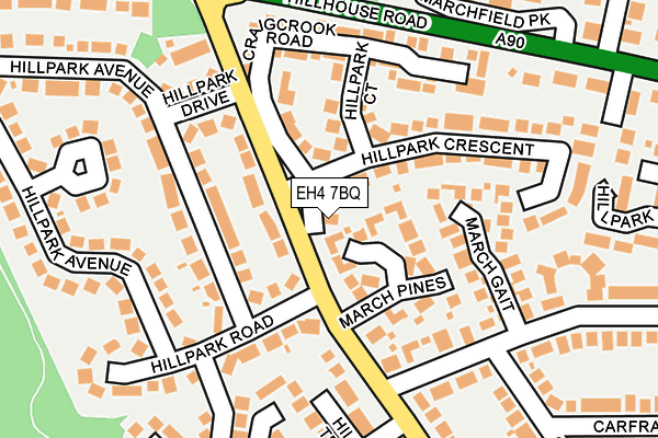 EH4 7BQ map - OS OpenMap – Local (Ordnance Survey)