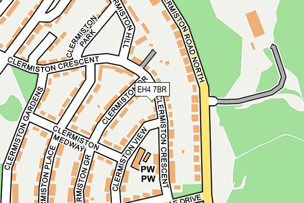 EH4 7BR map - OS OpenMap – Local (Ordnance Survey)