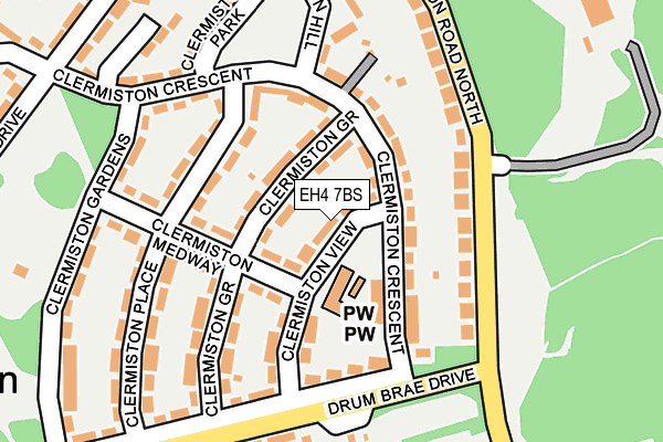 EH4 7BS map - OS OpenMap – Local (Ordnance Survey)