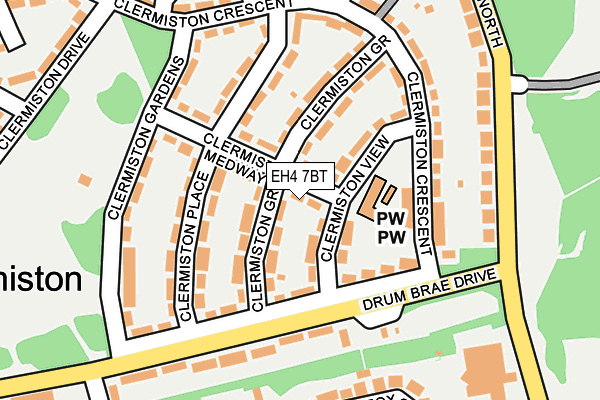 EH4 7BT map - OS OpenMap – Local (Ordnance Survey)