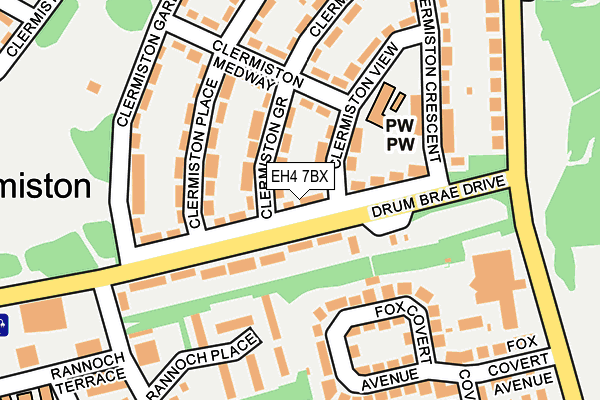 EH4 7BX map - OS OpenMap – Local (Ordnance Survey)