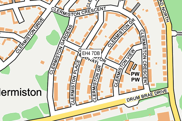 EH4 7DB map - OS OpenMap – Local (Ordnance Survey)