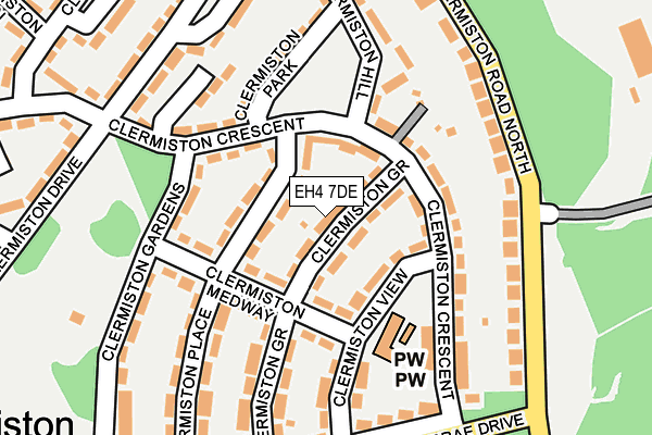 EH4 7DE map - OS OpenMap – Local (Ordnance Survey)