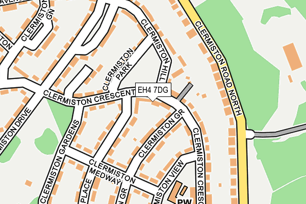 EH4 7DG map - OS OpenMap – Local (Ordnance Survey)