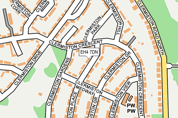 EH4 7DN map - OS OpenMap – Local (Ordnance Survey)