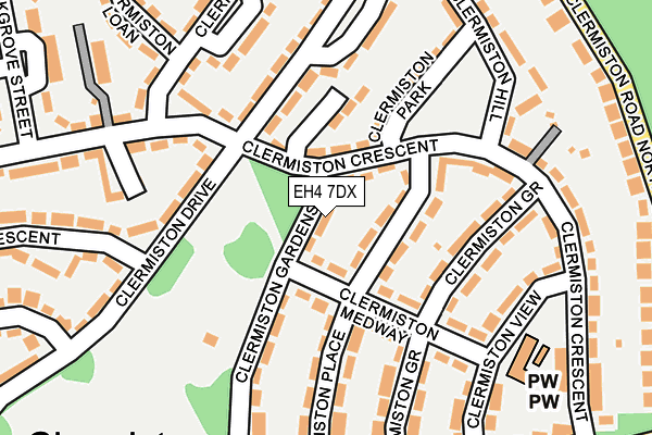 EH4 7DX map - OS OpenMap – Local (Ordnance Survey)