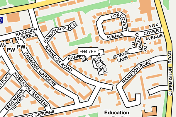 EH4 7EH map - OS OpenMap – Local (Ordnance Survey)