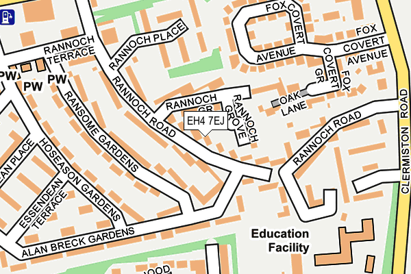 EH4 7EJ map - OS OpenMap – Local (Ordnance Survey)