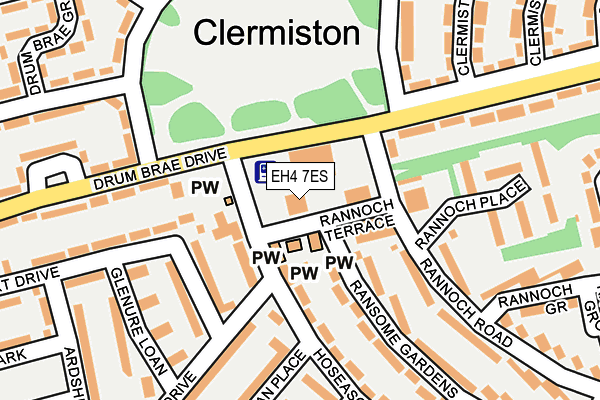 EH4 7ES map - OS OpenMap – Local (Ordnance Survey)