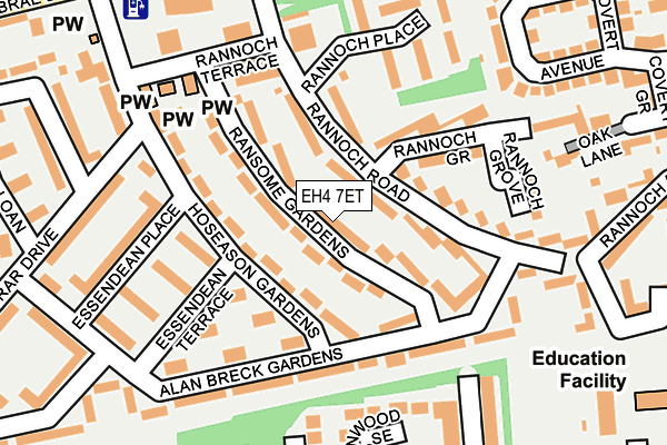 EH4 7ET map - OS OpenMap – Local (Ordnance Survey)