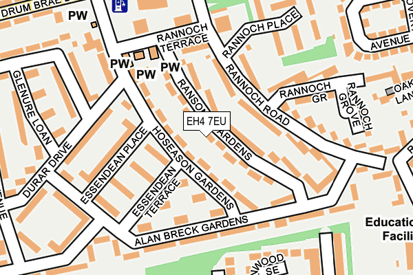 EH4 7EU map - OS OpenMap – Local (Ordnance Survey)