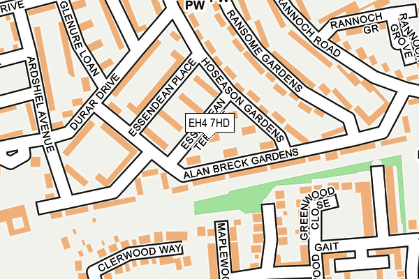 EH4 7HD map - OS OpenMap – Local (Ordnance Survey)