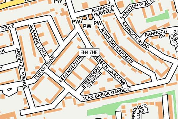 EH4 7HE map - OS OpenMap – Local (Ordnance Survey)