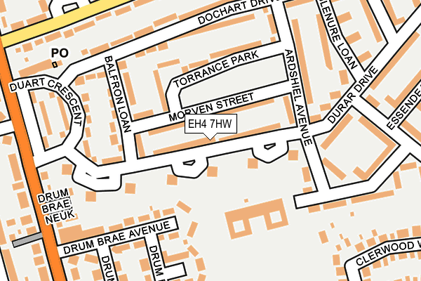 EH4 7HW map - OS OpenMap – Local (Ordnance Survey)