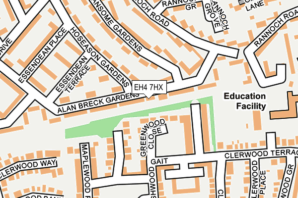 EH4 7HX map - OS OpenMap – Local (Ordnance Survey)