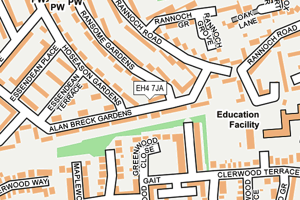 EH4 7JA map - OS OpenMap – Local (Ordnance Survey)